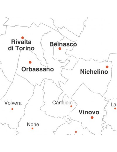 Mappa dei comuni della provincia di Torino jpg