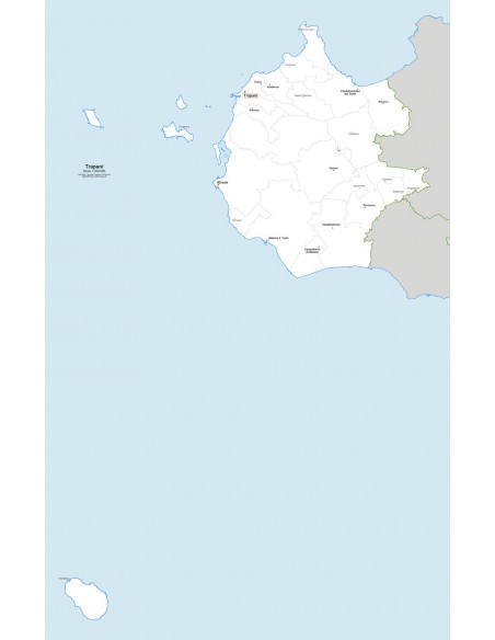 Mappa dei comuni della provincia di Trapani jpg