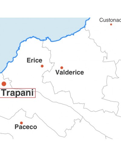 Mappa dei comuni della provincia di Trapani jpg