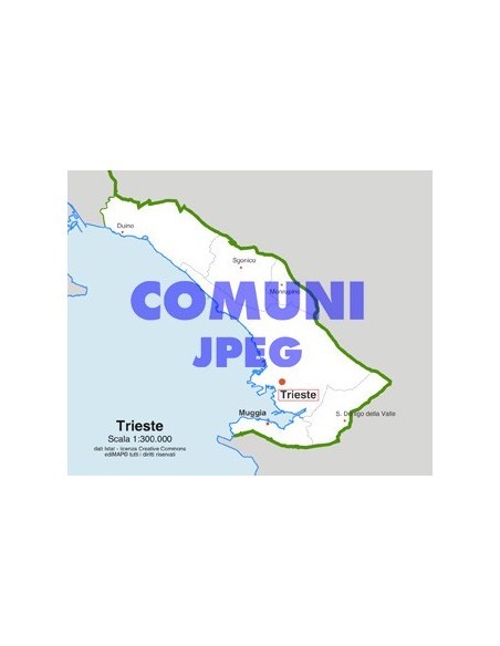 Mappa dei comuni della provincia di Trieste jpg