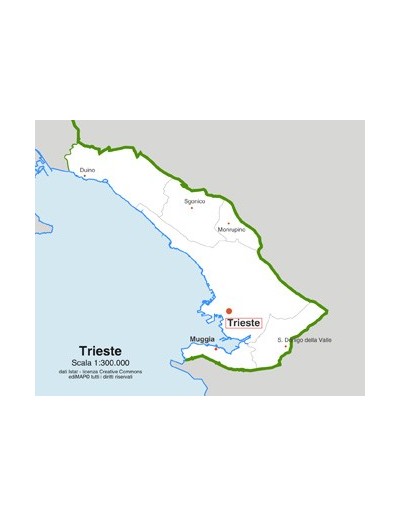 Mappa dei comuni della provincia di Trieste jpg