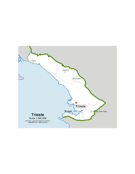 Mappa dei comuni della provincia di Trieste jpg