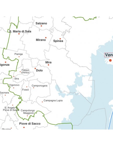 Mappa dei comuni della provincia di Venezia jpg