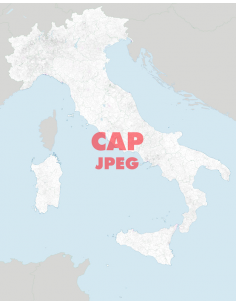 Mappa dei comuni e CAP d'Italia scala 1:300.000 jpg