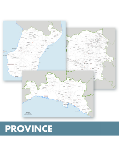 Mappa dei comuni d'Italia scala 1:300.000 jpg