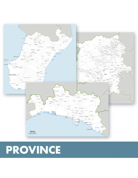 Mappa dei comuni d'Italia scala 1:300.000 jpg
