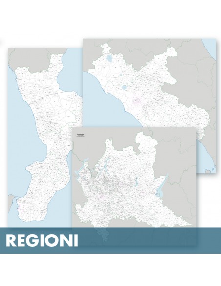 Mappa dei comuni d'Italia scala 1:300.000 jpg