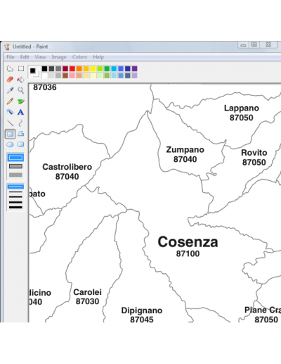 Mappa dei comuni d'Italia scala 1:300.000 jpg