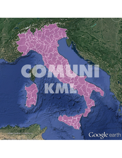 Mappa dei Comuni d'Italia KML