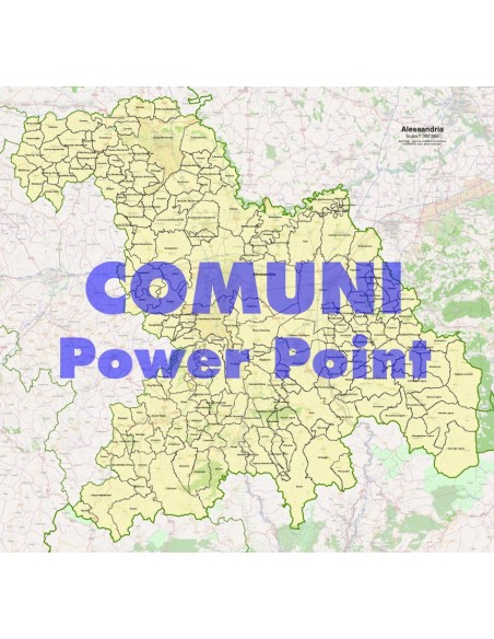 Mappa dei comuni della provincia di Alessandria ppt