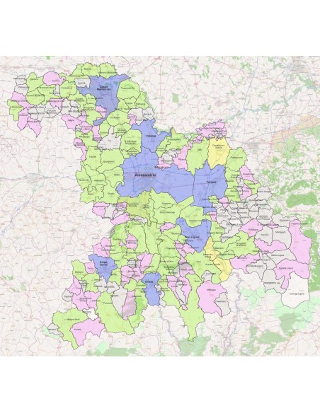 Mappa dei comuni della provincia di Alessandria ppt