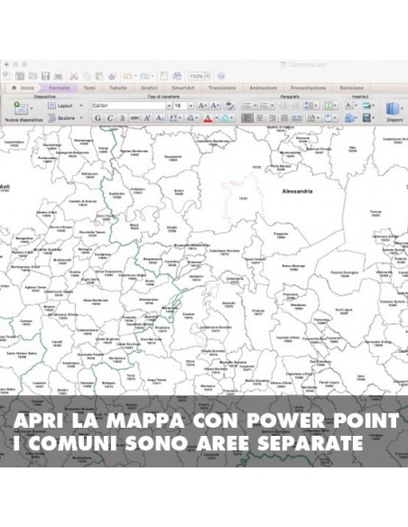 Mappa dei comuni della provincia di Alessandria ppt
