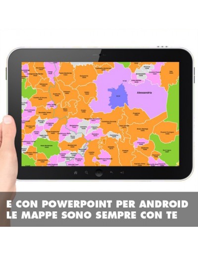 Mappa dei comuni della provincia di Alessandria...