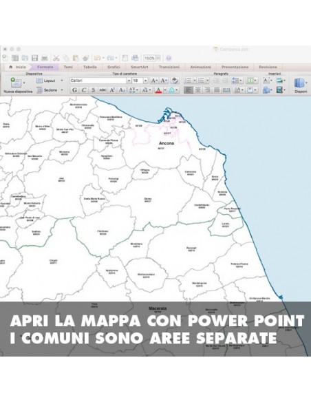 Mappa dei comuni della provincia di Ancona ppt