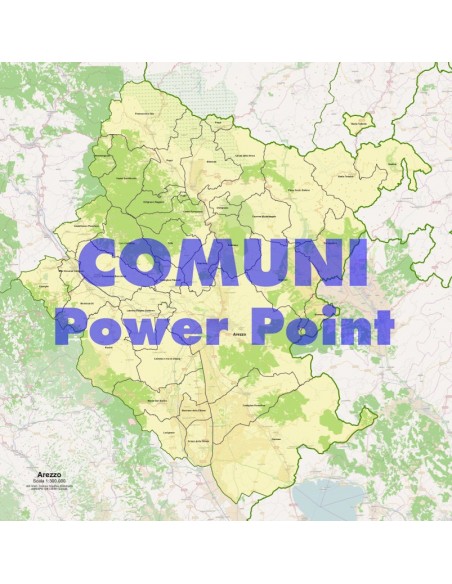 Mappa dei comuni della provincia di Arezzo ppt