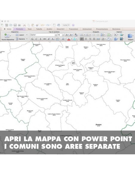 Mappa dei comuni della provincia di Arezzo ppt