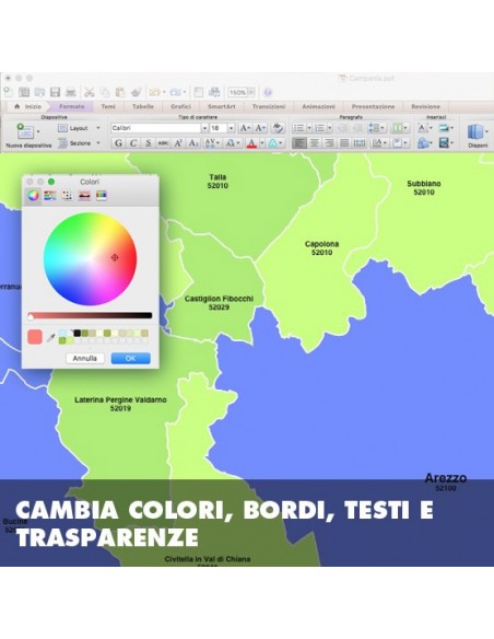 Mappa dei comuni della provincia di Arezzo ppt