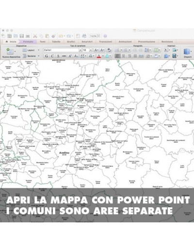 Mappa dei comuni della provincia di Avellino ppt