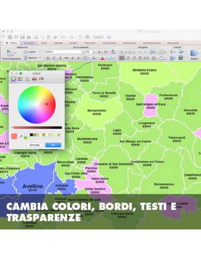 Mappa dei comuni della provincia di Avellino ppt
