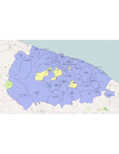 Mappa dei comuni della provincia di Bari ppt