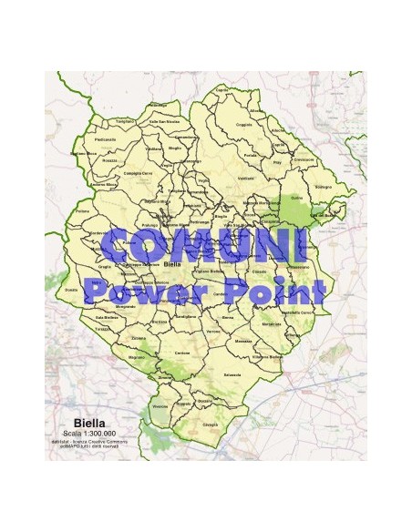Mappa dei comuni della provincia di Biella ppt