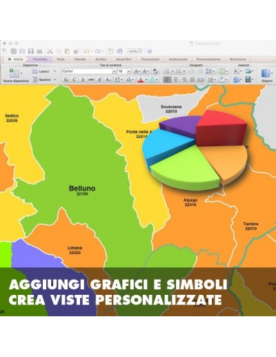 Mappa dei comuni della provincia di Belluno ppt