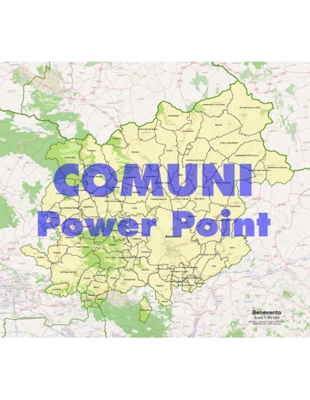 Mappa dei comuni della provincia di Benevento ppt