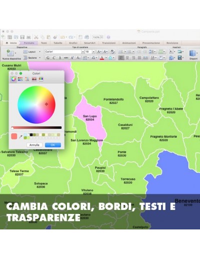Mappa dei comuni della provincia di Benevento ppt