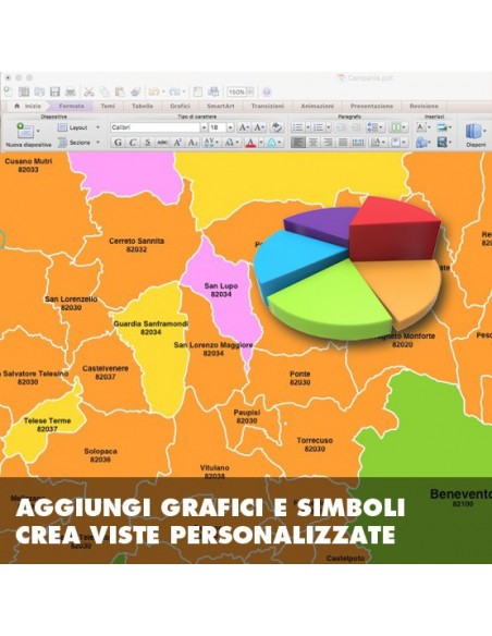 Mappa dei comuni della provincia di Benevento ppt