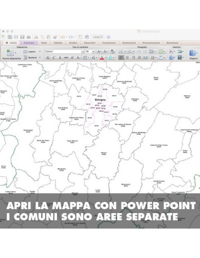 Mappa dei comuni della provincia di Bologna ppt