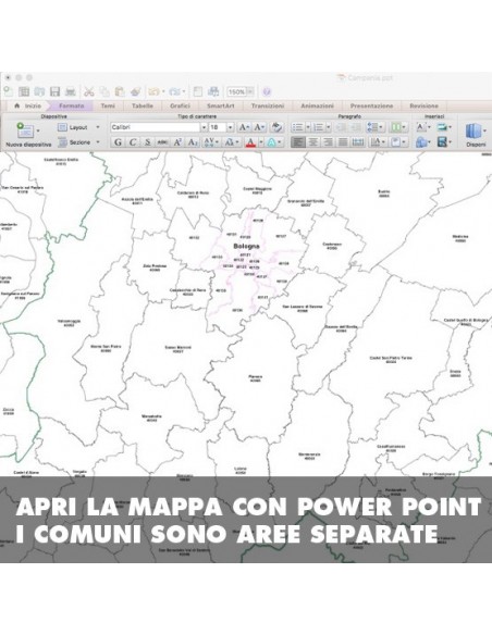 Mappa dei comuni della provincia di Bologna ppt