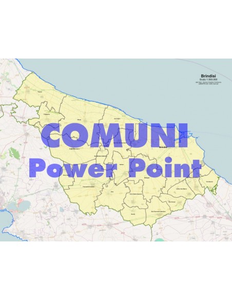 Mappa dei comuni della provincia di Brindisi ppt