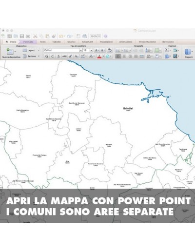 Mappa dei comuni della provincia di Brindisi ppt