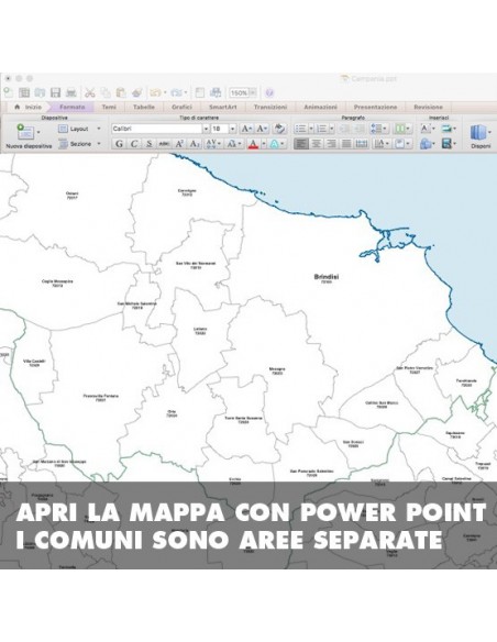 Mappa dei comuni della provincia di Brindisi ppt