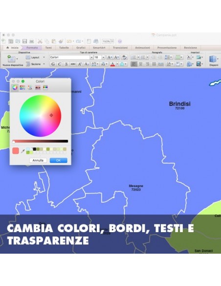 Mappa dei comuni della provincia di Brindisi ppt