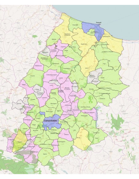 Mappa dei comuni della provincia di Campobasso ppt