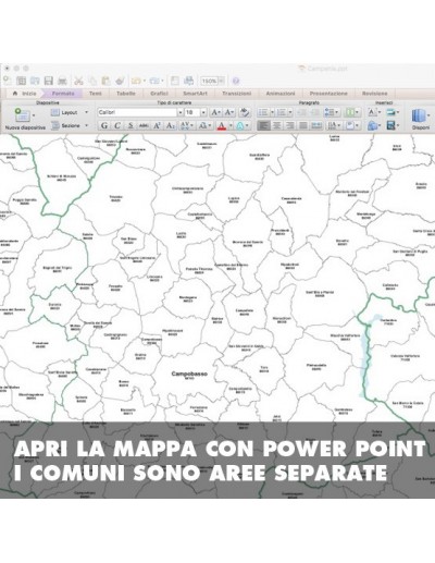 Mappa dei comuni della provincia di Campobasso ppt