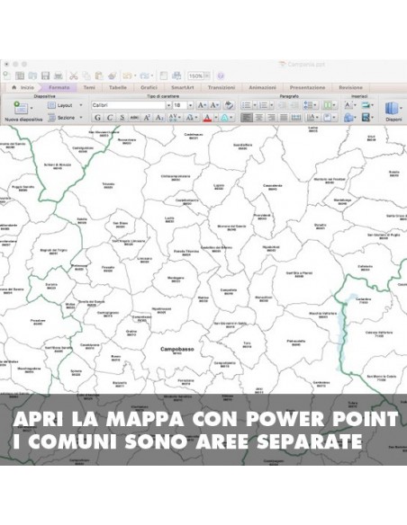 Mappa dei comuni della provincia di Campobasso ppt