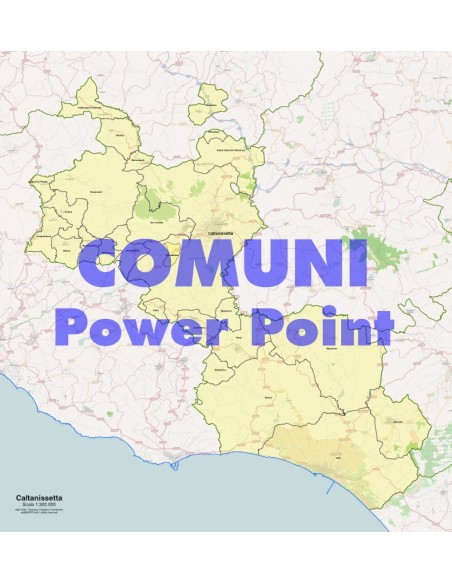 Mappa dei comuni della provincia di Caltanissetta ppt