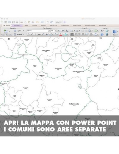 Mappa dei comuni della provincia di...