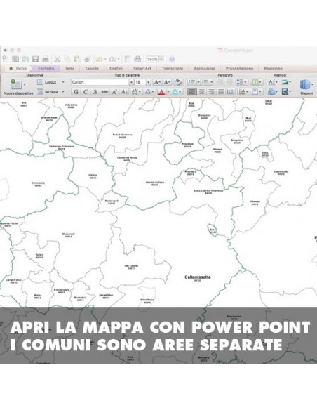 Mappa dei comuni della provincia di Caltanissetta ppt