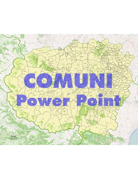 Mappa dei comuni della provincia di Cuneo ppt