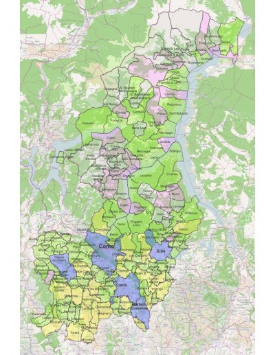 Mappa dei comuni della provincia di Como ppt