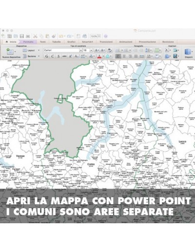 Mappa dei comuni della provincia di Como ppt