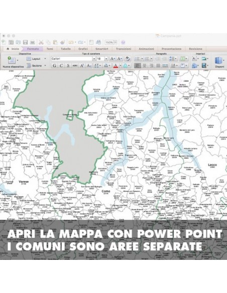 Mappa dei comuni della provincia di Como ppt