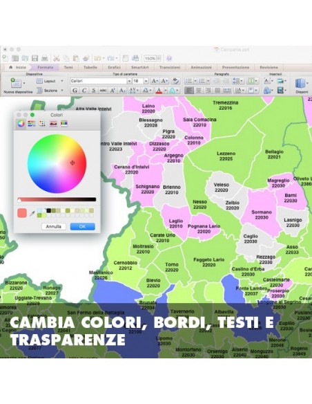 Mappa dei comuni della provincia di Como ppt