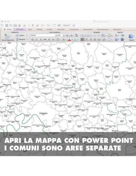 Mappa dei comuni della provincia di Cremona ppt