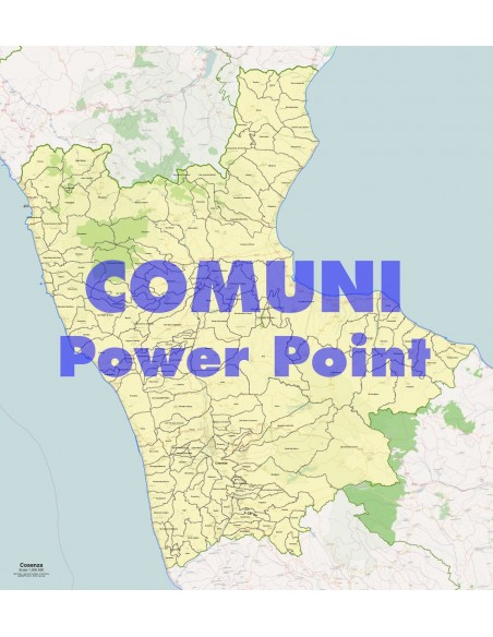 Mappa dei comuni della provincia di Cosenza ppt