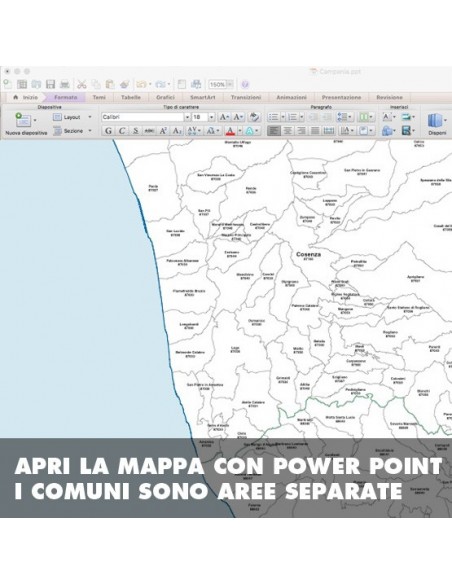 Mappa dei comuni della provincia di Cosenza ppt