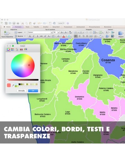 Mappa dei comuni della provincia di Cosenza ppt